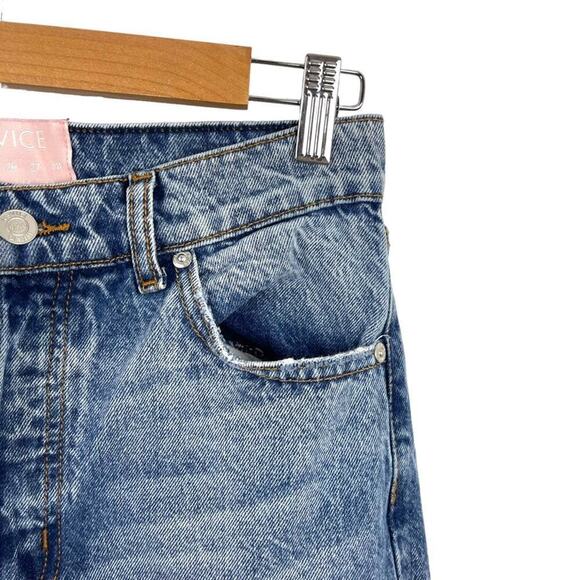 Revice Super 80s High Rise Button Fly Distressed Straight Leg Rigid Jeans SZ 25 - Picture 6 of 15